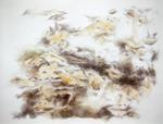 Skurrile Sumpflandschaft - Aquarell + Bleistift