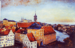Bamberg - Altes Rathaus und Regnitz
