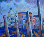 Venedig - Canal grande und Gondeln